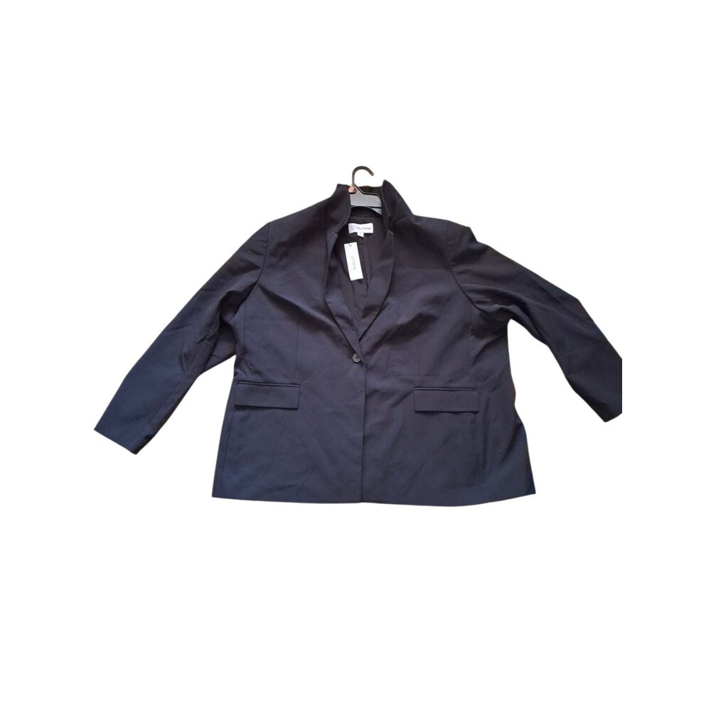 The Drop Blazer Mujer Talla 3X Negro Nuevo con Etiqueta Elegant One Button Jacke
